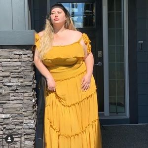 Fashion Nova floor length flowy dress